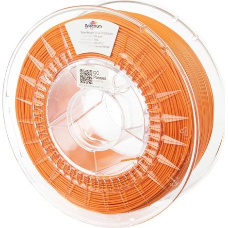 Spectrum Filaments 80040 PLA Premium Filamento per stampante 3D Plastica PLA 1.75 mm 1000 g arancio carota, Arancione 1 (1/2)