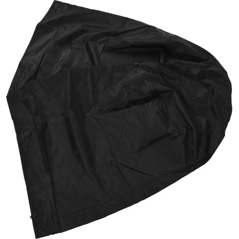 Housse ronde, noire, imperméable et résistante à la poussière pour brasero, fabriquée en fibre de polyester pour une utilisation en extérieur (1/5)