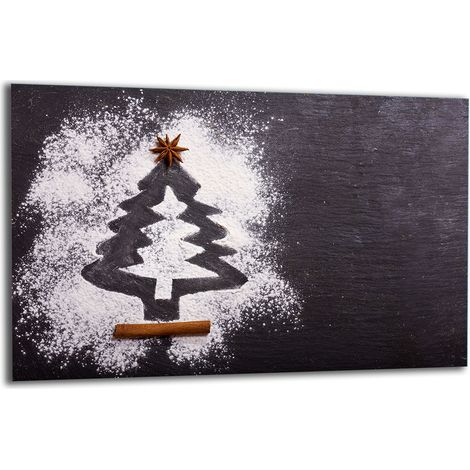 PLAQUE DE PROTECTION EN VERRE POUR CUISINIÈRE 80x52 NOËL (1/5)
