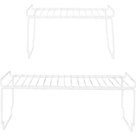 Küchenschrank-Organizer, Ablageregal, Badezimmerschrank-Organizer, weiße Ablageregale (1/5)