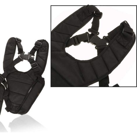 Harnais de Débroussailleuse, Harnais à Double Bandoulière pour Débroussailleuse Tondeuse, Débroussailleuse Tondeuse Husqvarna Echo, Noir (1/4)