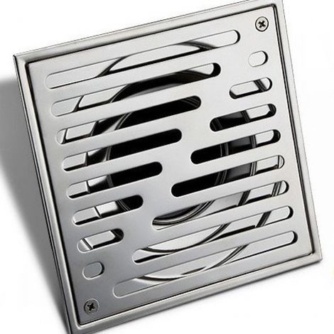 Siphon Sol Blanc 50x150x150mm Écoulement Eau (1/3)