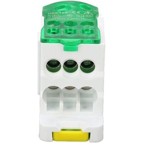 – Bornier rail Din 690V 160A – Couvercle transparent PA66 – Boîte de jonction électrique pour armoires de distribution – Résistant à la chaleur et à la corrosion (1/5)