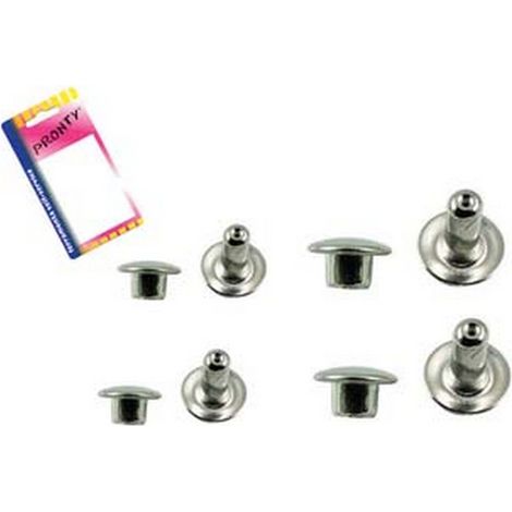 12BL RIVETTI MASCHIO FEMMINA NICHELATI IN BLISTER - 036, in bl.15 pz.