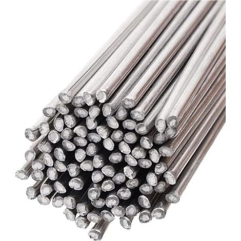 Lot de 50 baguettes de soudure en aluminium à âme de flux, 550 °C/1 022 °F, pour soudure basse température, pour le soudage et le bricolage (2 mm x 330 mm) (1/5)