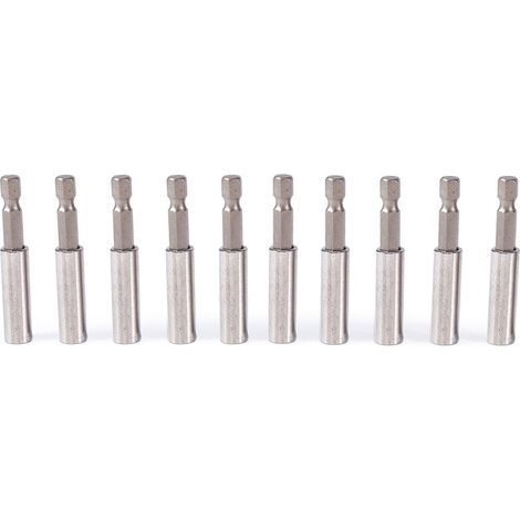 Lot 10 douilles extension magnétiques – 1/4″ – hexagonales – clé à douille – adaptateur – perceuses électriques (1/5)
