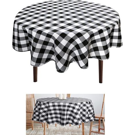 Toile cirée à carreaux Home Trend 100 cm Noir/Blanc (1/5)