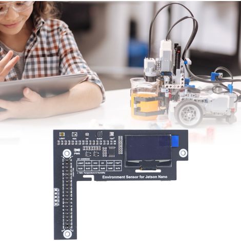 Carte d'extension de capteur environnemental Jetson Nano avec interface de communication I2C et écran OLED intégré de 1,3 pouce (1/5)