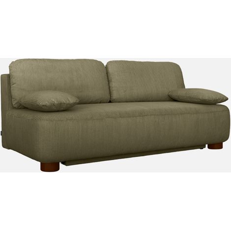 Sofá cama de terciopelo de pana, 3 plazas