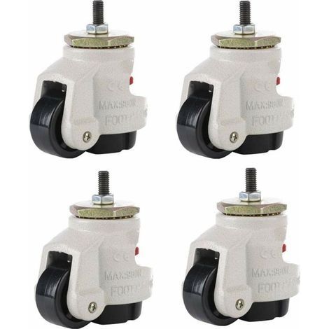 4PCs Roulette Résistante en Nylon Roues de Roulette pour Garage d'Établi Chariot à Tableau Meubles (1/5)