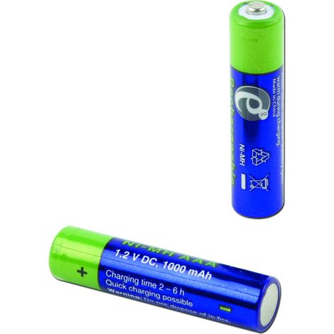 Blister 2 baterias recargables AAA LR03 1000mAh Ni-Mh
