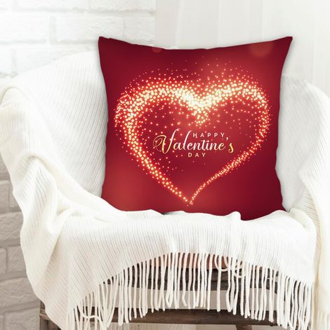 Housse de coussin 45x45 cm en polyester cachée zippée pour cadeau de la saint-valentin (1/5)