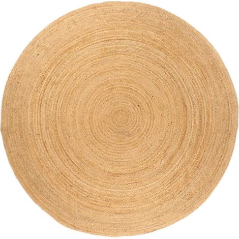 Teppich Jute Geflochten 180 cm Rund