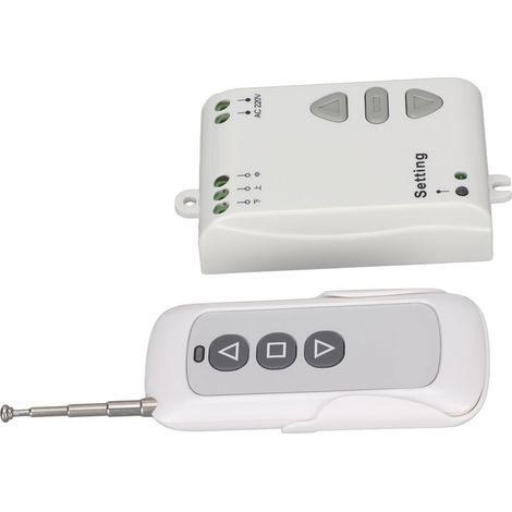 Interrupteur sans fil RF 2 voies pour portail et fenêtre motorisés, télécommande longue portée, éco-énergétique, 220V AC (1/5)