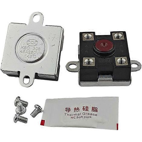 Chauffe-eau électrique instantané, chaudière électrique, chaudière électrique murale, limiteur de température, thermostat KSD308, universel 45A, 145°C, 307M, trou de vis M4. (1/4)