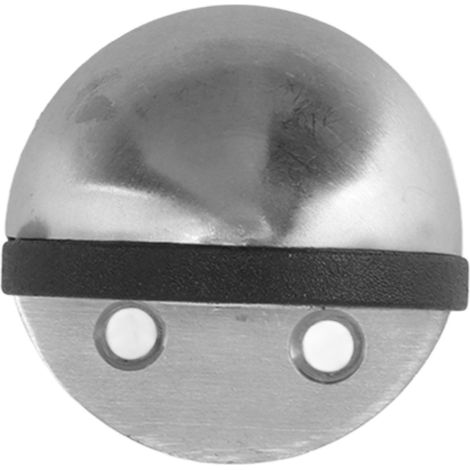 halbmondförmige Türstopper aus Edelstahl und Gummi, zur Bodenmontage, Halbkugelform, 6er-Set (1/5)