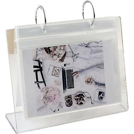 Tischfotoalbum mit Fächern, Ringbuch, Acryl-Tischfotorahmen mit Klappdeckel – 15 cm (6 Zoll) (1/5)
