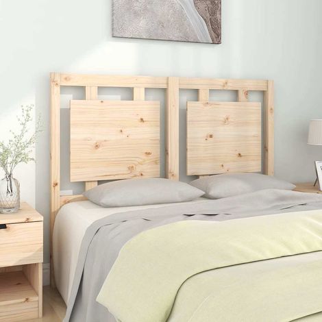 vidaXL Cabecero de cama madera maciza de pino 125,5x4x100 cm (1/5)