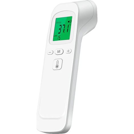 Termometro digitale a infrarossi, termometro frontale senza contatto, termometro per la febbre con funzione di allarme, precisione 0,1℃, adatto a bambini, adulti, cucina e uso domestico. (1/5)