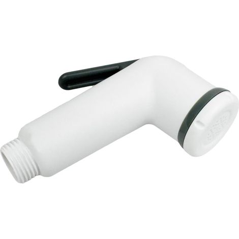 pommeau de douche compatible avec les bateaux ou les camping-cars, avec fonction d'économie d'eau (raccordement droit - blanc/gris) (1/5)