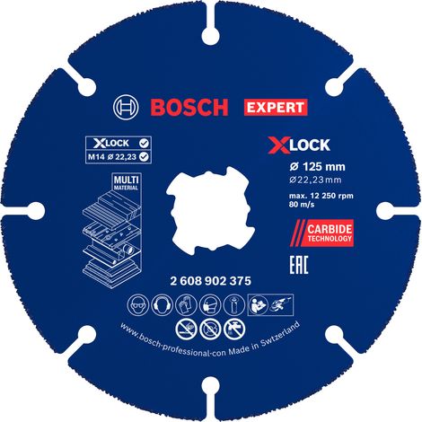 Bosch EXPERT Multi Material Carbide Cutting Disc 125 mm X-Lock 10 pc 2608902377 (1/5)