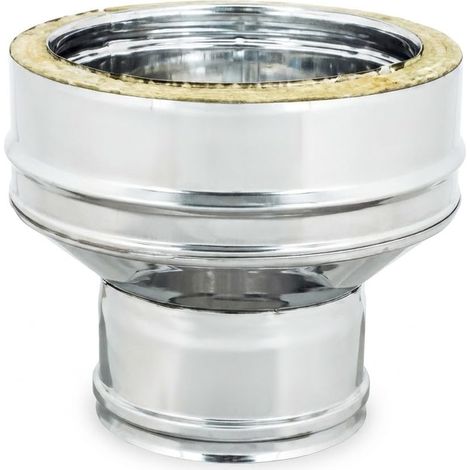 MAKA Aumento Canna Fumaria Doppia Parete Inox Ø 300 a 350 mm (1/5)