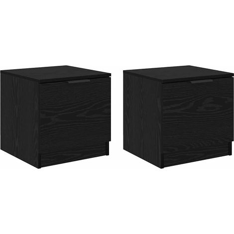 Maison Exclusive - Mueble cama con cajón 2 pcs Roble Negro 40 x 3