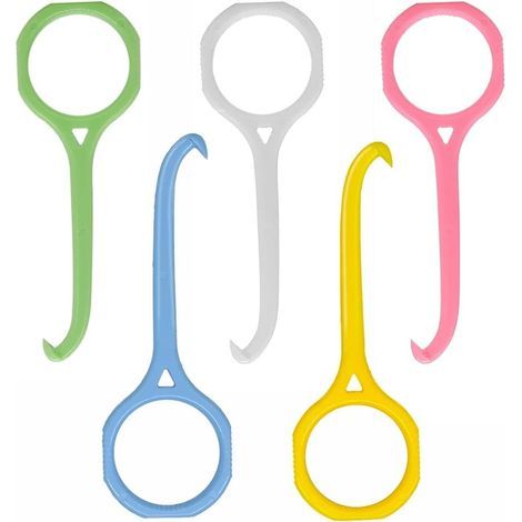 Lot de 5 outils transparents pour retirer les aligneurs invisibles, pour le nettoyage des dents et l'hygiène bucco-dentaire (blanc, jaune, rose, vert, bleu) (1/5)