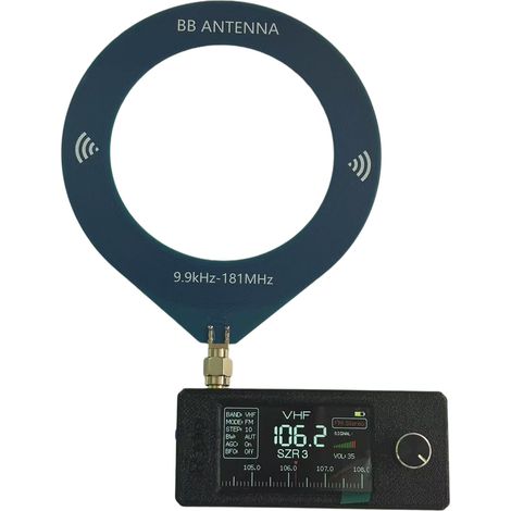 Mini-Radio SI4732, kleine Größe und große Funktionen mit hochauflösendem Farbbildschirm. Miniradio SI4732 mit Rahmenantenne. Tischradio, Typ+2