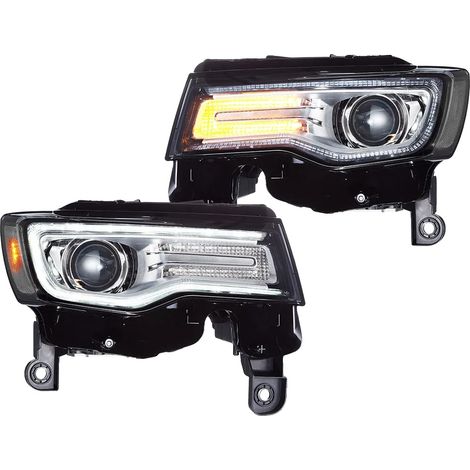 Faro delantero, lentes de proyector LED, resistente al agua IP67, cromado transparente. (1/2)