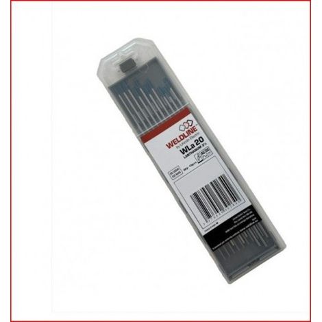 ELECTRODO DE TUNGSTENO WLA2, LANTHANUM 2%, 2.4X175 MM UNIDAD - LINCOLN