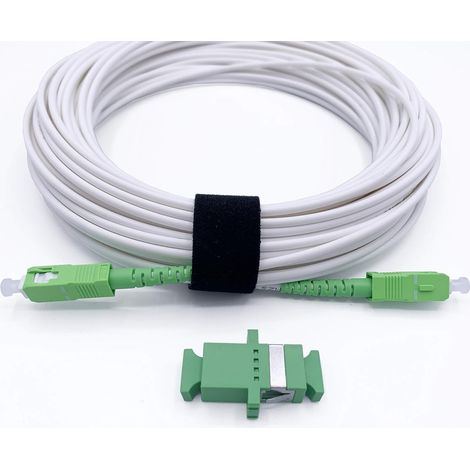 Câble d'extension pour modem optique SC monomode blindé avec connecteur à bride pour FTTH, FTTB, FTTP, APC, 15 m/49,2 V (1/5)