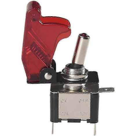 Interrupteur à bascule SPST 2 broches pour éclairage LED 12 V 20 A (voiture/camion), commande marche/arrêt (1/5)
