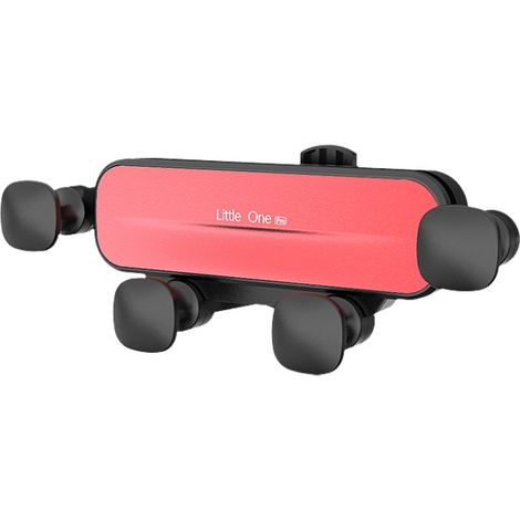 Support de téléphone de voiture Grille d'aération de voiture Support de gravité de téléphone portable Super Anti-Shake Support de voiture Rotation à 360 ° Support de grille d'aération Rouge 1 pièce (1/5)