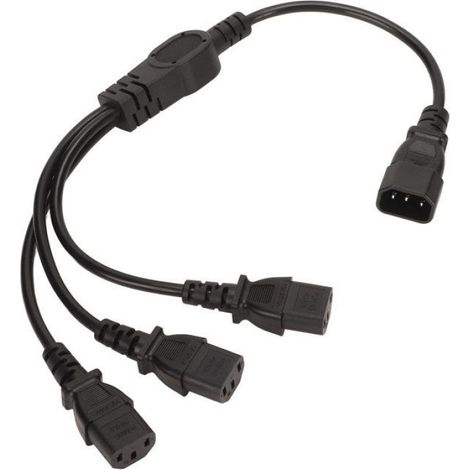 Câble d'alimentation C14 à 3 x C13 IEC 320 C14 à 3 x C13 Câble d'alimentation universel 1 à 3 IEC 320 informatique wifi (1/5)