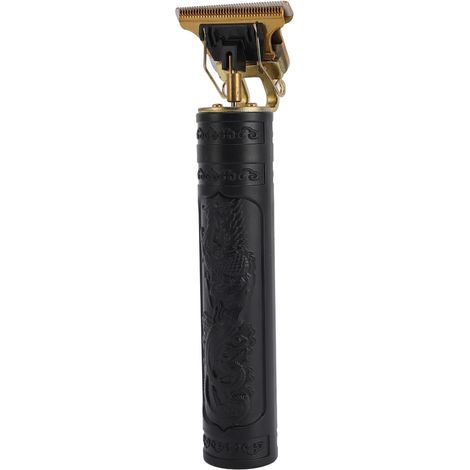 Tondeuse à cheveux électrique avec lame en T, coupe précise et fluide, et 4 sabots de guidage inclus pour une utilisation à domicile ou en salon (noir). (1/5)