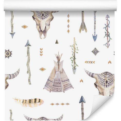 Tiendas tipi de papel pintado indio para salón y dormitorio, 50x1000 cm (1/5)