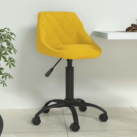 vidaXL Silla de comedor de terciopelo amarillo mostaza (1/5)