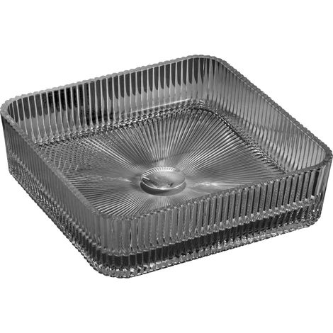 Mexen Nira lavabo de vidrio sobre encimera 39 x 39 cm, negro - 24203970 (1/2)
