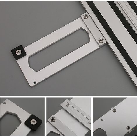 Raccord d'angle droit double rail pour rail Makita Festo, accessoire de fixation robuste, connecteur coudé à 90°, idéal pour assemblage de guides, pièce de jonction métallique pour systèmes de guidage (1/5)