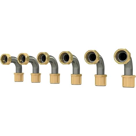 Bogen Edelstahl 90 Grd, 3/4" (6 Stück) Zubehör für Wohnungsstationen