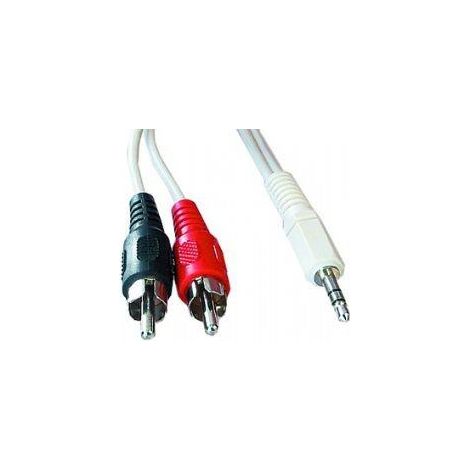 Cavo audio Cablexpert Maschio RCA x 2 Minijack stereo da 3,5 mm 1,5 m Garanzia: 12 mesi (1/2)