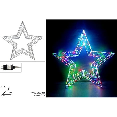 Stella Luminosa 76cm 1000 Led RGB Multicolor DUESSE CHRISTMAS