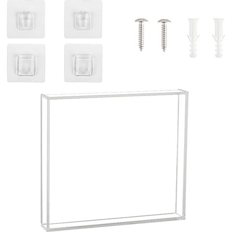 Marco expositor de CD de acrílico transparente - Montaje en pared - Tamaño estándar (1/5)