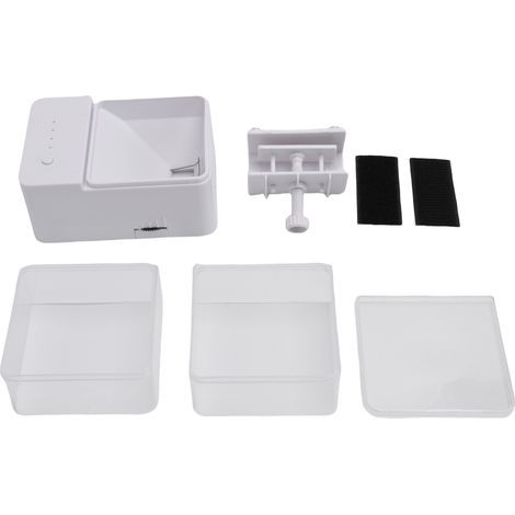 Distributeur automatique de nourriture pour poissons, réservoir de 500 ml, minuterie, sortie manuelle réglable pour aquarium de tortues, alimentation par batterie, quatre grilles carrées [FW-03 (1/5)