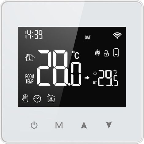 Contrôle sans fil avec Smart Life/application, alimenté par piles pour thermostat ZigBee (1/5)