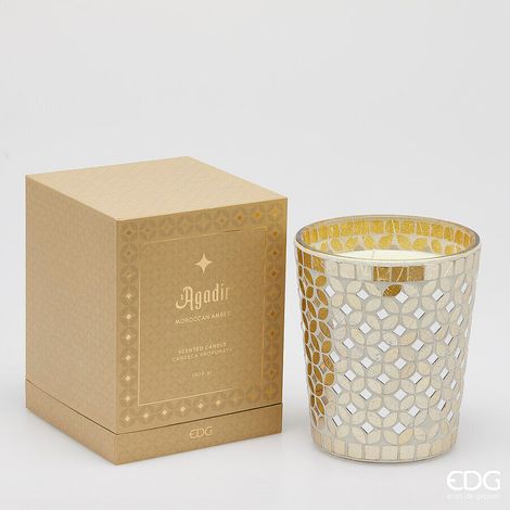 EDG Enzo De Gasperi Candela Agadir con Profumo 1.400 Gr H 18 Cm D 16 Cm Ambra Marocchina (1/4)