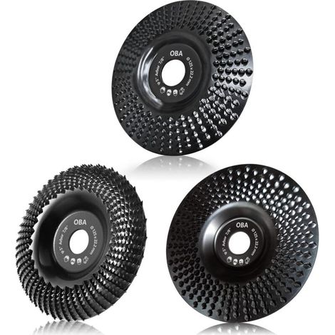 Disque Bois Meuleuse 125mm/22, Disques de Meulage pour Façonner, Meuler et couper. Roues pour Meuleuse d'angle 3 Pièces (1/5)