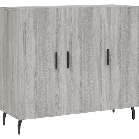 vidaXL Credenza Grigio Sonoma 90x34x80 cm in Legno Multistrato (1/5)