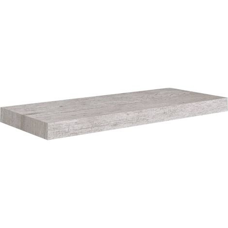 Étagère murale，Étagère flottante gris béton 60x23,5x3,8 cm MDF CFW54386 (1/5)